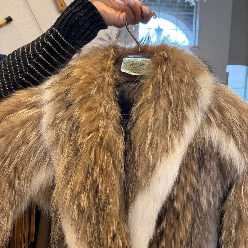 Overland Women's Fur Coat - Brown and White